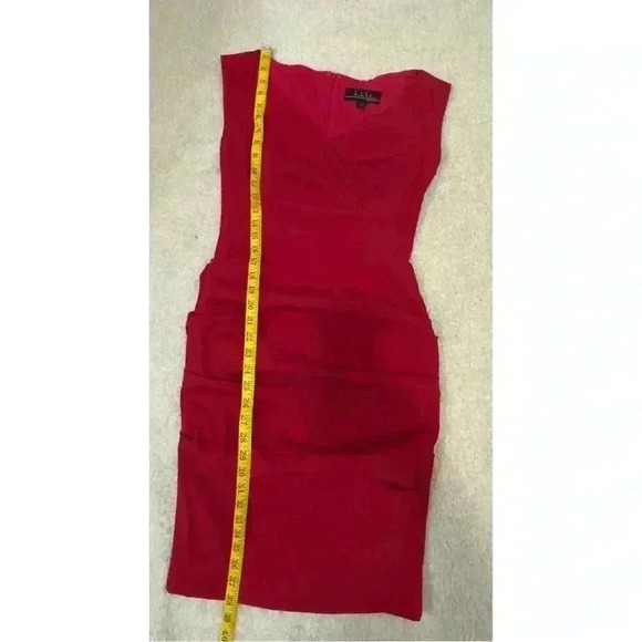 Nicole Miller Women's Red Midi Dress Size 2 - Picture 7 of 12
